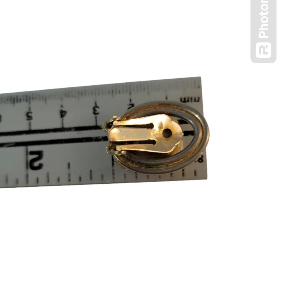 Vintage Crystal Goldtone Clip On Earrings